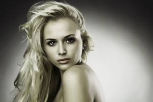 Beautiful sweet blond woman
